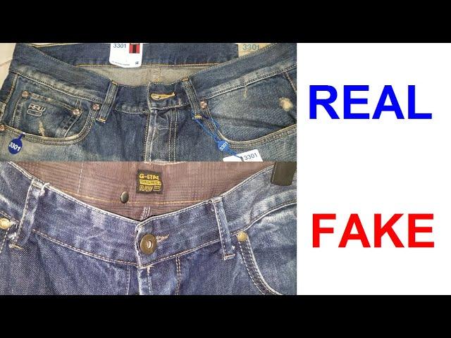 Real vs Fake G-Star jeans. How to spot fake G star raw denim