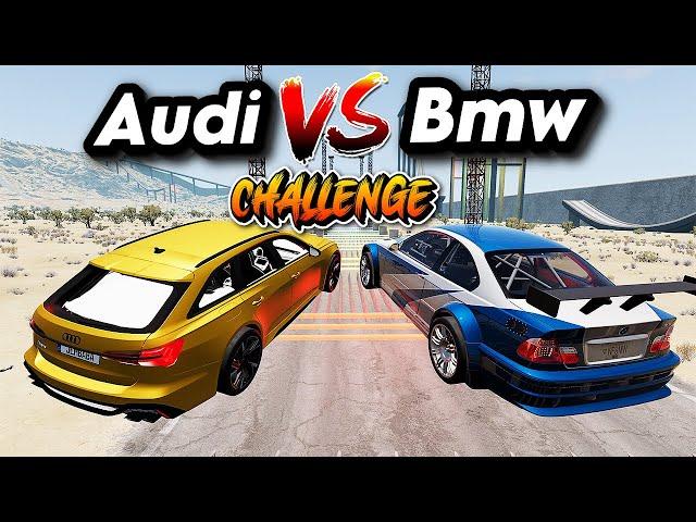 Audi Vs Bmw Super Sports Car Track Parkour Challenge #1 BeamNG Drive