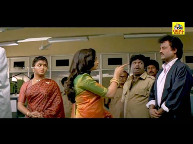 ரஜினி விஜயசாந்தி குஷ்பூ சூப்பர்ஹிட் சீன்ஸ் # Mannan Movie Scenes # Tamil Best Scenes