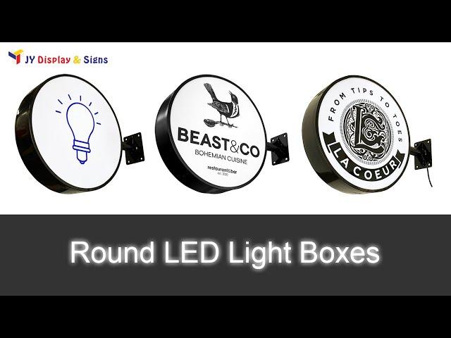 Round LED Light Box Signs