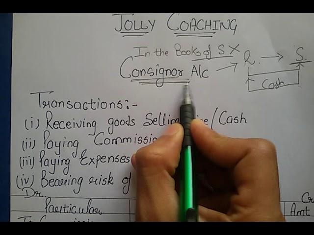 #2 Consignment Accounting [Commission Calculation with example] in hindi By JOLLY Coaching