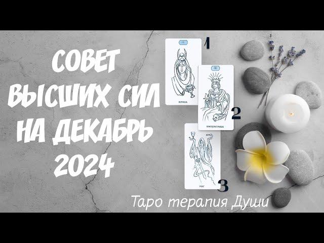 СОВЕТ ВЫСШИХ СИЛ НА ДЕКАБРЬ 2024 | 3 варианта | Гадание онлайн | Таро расклад | Таро терапия