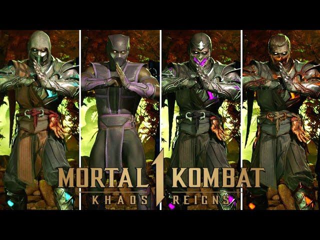 MK1 All Noob Saibot Masks & Skins | Mortal Kombat 1: Khaos Reigns DLC