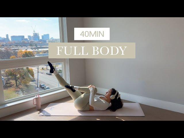 40MIN Full Body Pilates || low impact & no equipment // madeleineabeid