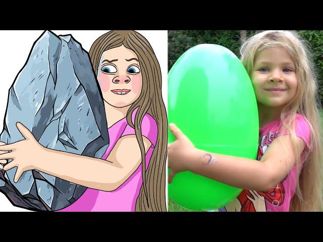 Diana and Roma funny stories - funny cartoon drawing meme 