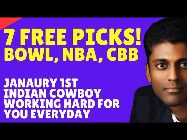 College Basketball Picks, NBA Picks, Bowl Picks, NHL Picks, Best Bets Today 01/01/25 | Indian Cowboy