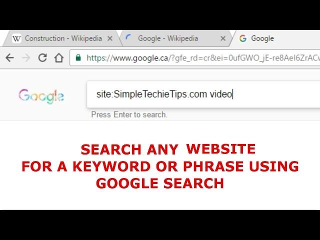 How To Search Any Website With Google Search