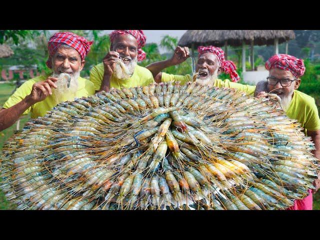 Shrimp Biriyani - Prawns Tehari Cooking by Grandpa for Old Age & Physically Disabled People