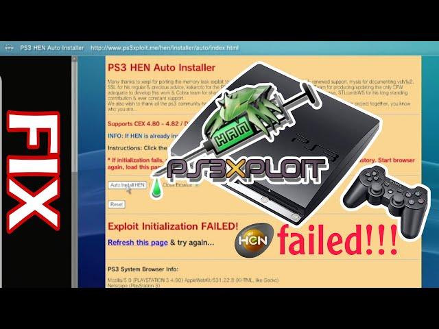 PS3 NEW HEN INSTALLATION | ps3exploit website not working | Let's FIX the problem