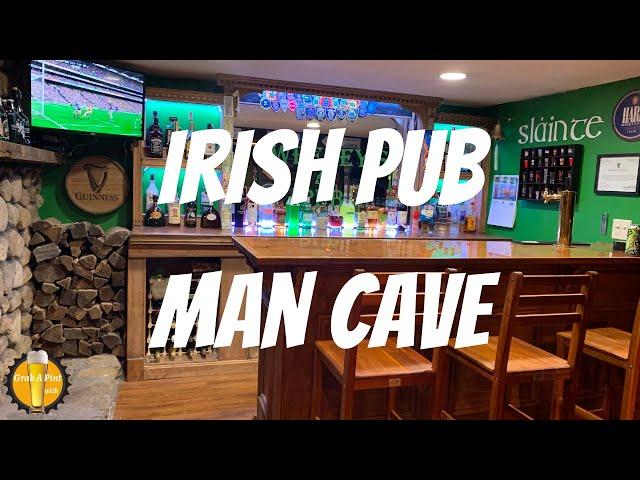 Irish Pub basement man cave #irishpub #mancave