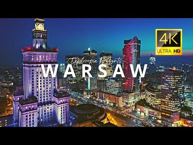 Warsaw, Poland  in 4K ULTRA HD 60FPS Video by Drone