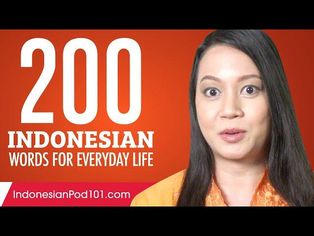 200 Indonesian Words for Everyday Life - Basic Vocabulary #10