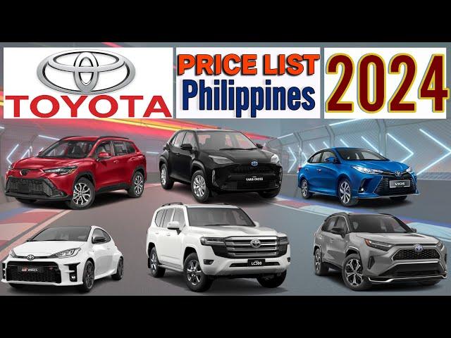 Toyota Price List in Philippines 2024