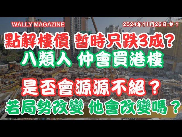 為何香港樓價只跌三成？盤點八類仲會買港樓的人及心態？是否會源源不絕？他們會局勢而改變嗎？