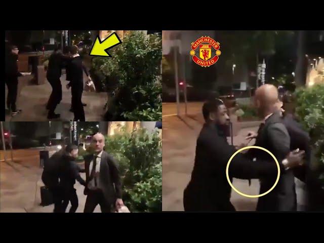 Unbelievable!! Angry Pep Guardiola throwing pùnćhés with Manchester United fan