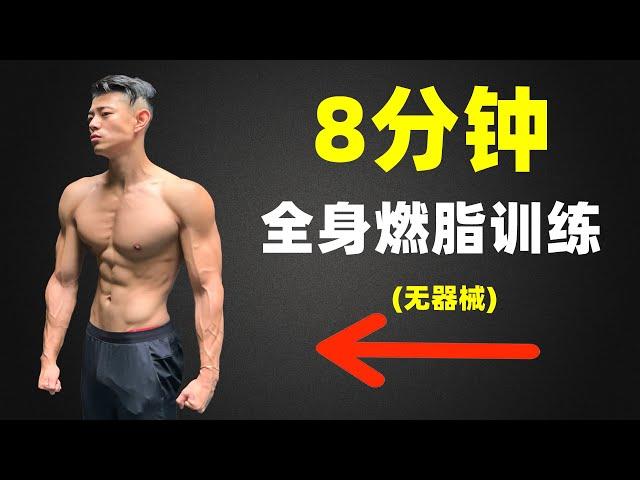 【无器械】8分钟全身减脂训练(男女通用)