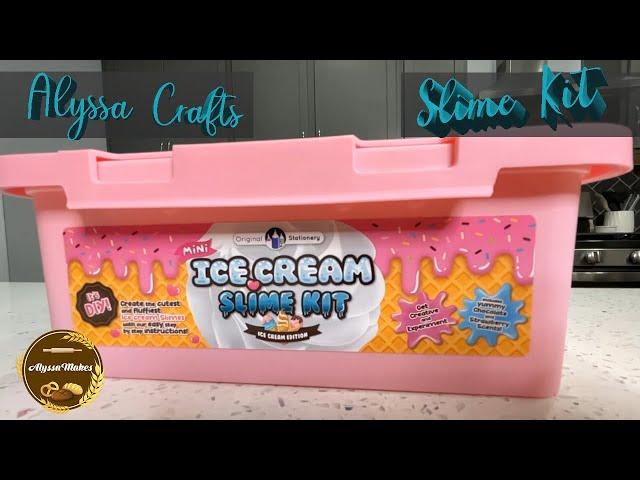 Alyssa Crafts: Ice Cream Slime Kit, Unboxing, Making and Review!