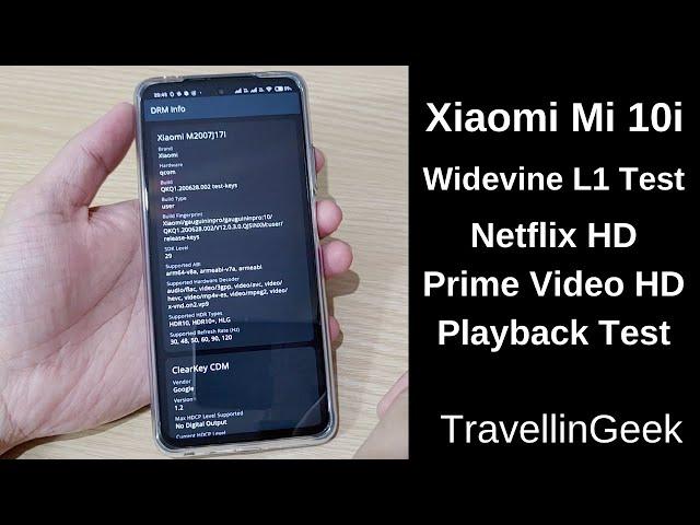 Xiaomi Mi10i Widevine L1 | Netflix HD, Amazon Prime Video HD Playback Test