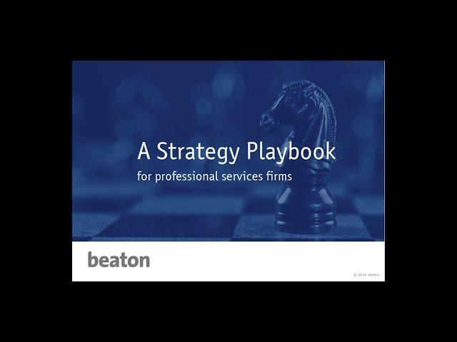 A Strategy Playbook for professional services firms