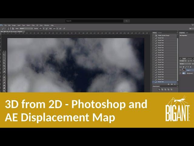 3D from 2D - Photoshop & After Effects Displacement Map