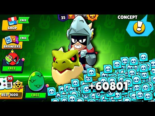 COMPLETE 60801 CREDITS!|FREE GIFTS BRAWL STARS|Concept