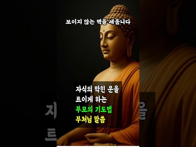 자식의 막힌 운을 트이게 하는 부모의 기도법 #부처님말씀 #명언 #자기수행 #불교오디오북 #마음공부
