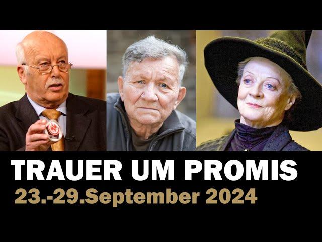 Trauer um Berühmtheiten, die in der Woche vom 23.09. bis 29.09.2024 gestorben sind.