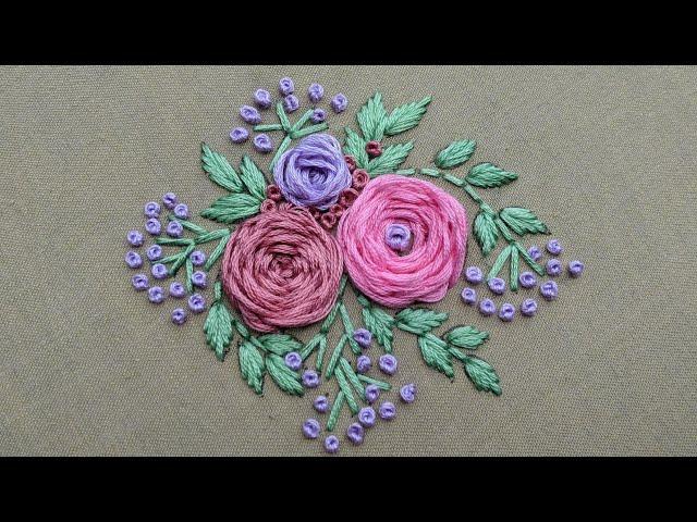 SIMPLE FLORAL EMBROIDERY DESIGN FOR BEGINNERS