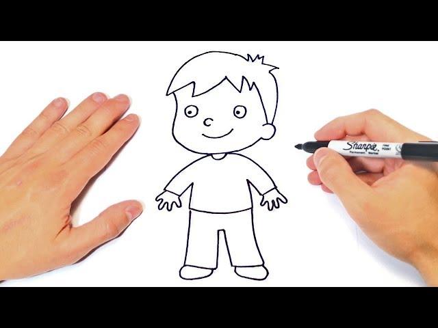 How to draw a Child or Boy Step by Step | Boy Child Drawing Lesson