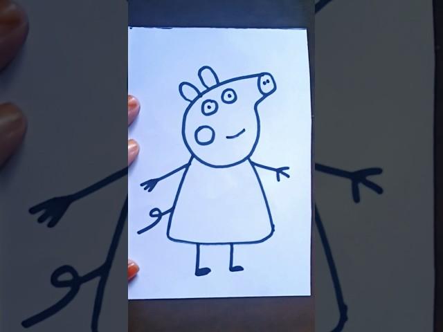 Pappa pig  drawing for kids #shorts #short