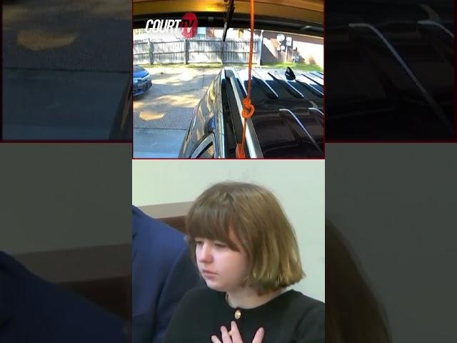 #CarlyGregg seen covering her ears and closing her eyes to avoid watching footage of the shooting