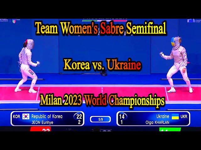 Fierce Showdown for Bronze: Korea vs Ukraine Team Women's Sabre - Milan 2023 World Championships