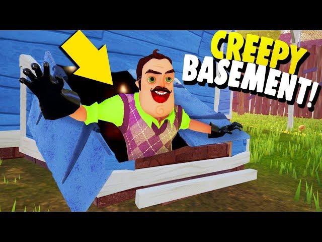 EXPLORING HIS *NEW* CREEPY BASEMENT! (Hello Creep) | Hello Neighbor Mod Gameplay