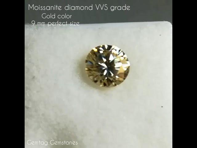 Moissanite Diamond VVS quality gold color and forever brilliant price in Pakistan