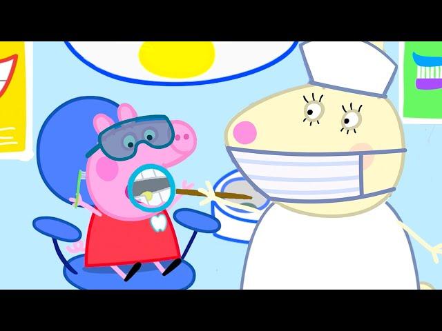 Peppa Pig Gets a Tooth Boo-Boo!  | Peppa & George: Dentist Trip 🪥| Full Episodes | Tales | 20 Mins