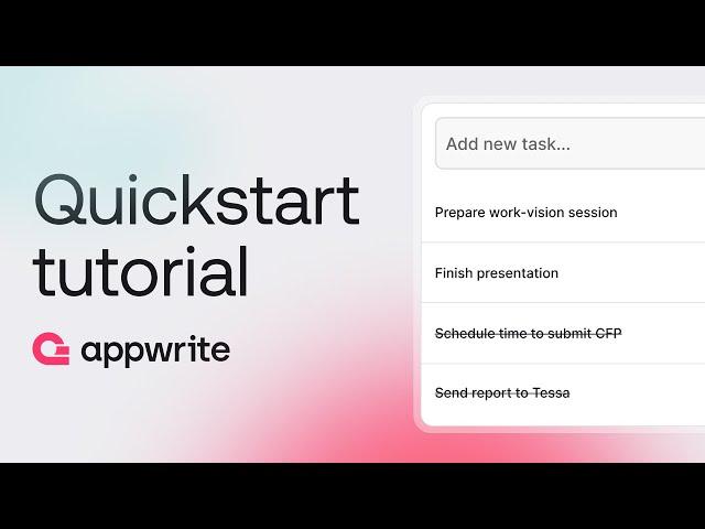 Appwrite QuickStart project with vanilla JavaScript