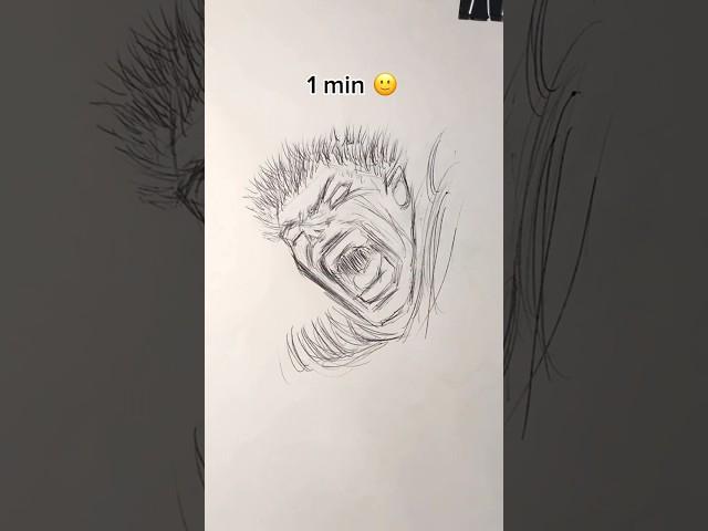 How to Draw Guts in 10sec , 10mins , 10hrs #shorts