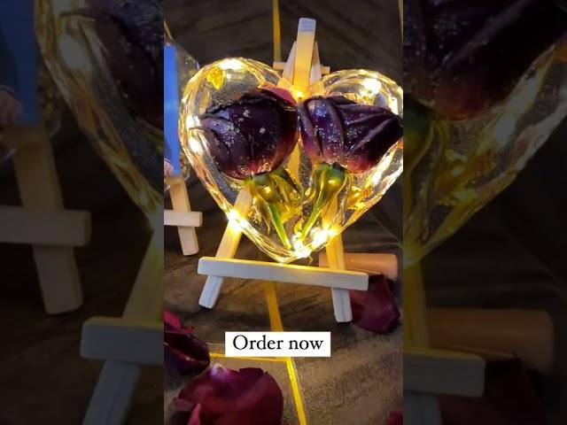 3d Rose Preservation in Frame #valentinegift #couplegift #giftforher #giftforhim #gift #rosesday