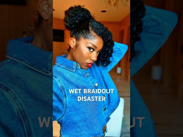 Saving A Wet Braidout From Disaster! #shorts