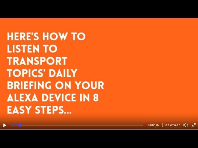 How To Listen to Transport Topics on Alexa