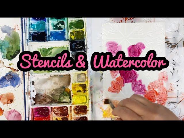 Yes! You Can Use Watercolor with Stencils