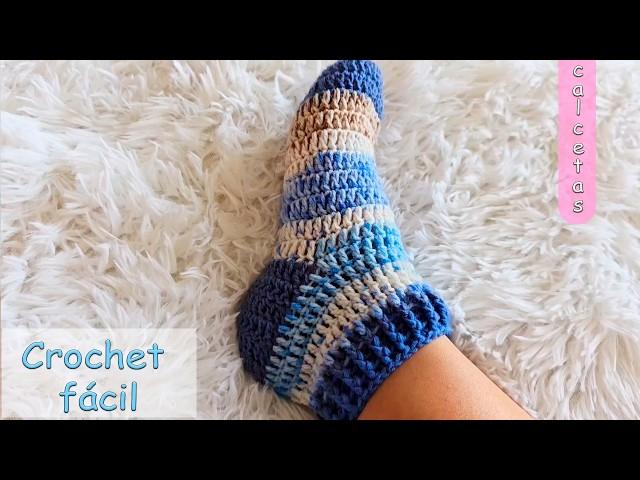 Calcetas o medias a crochet matizadas "Tutorial en todas las tallas" | Mari Rolon