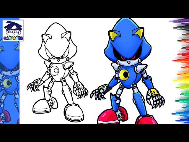 Cara Menggambar METAL SONIC Sonic The Hedgehog | Game | Movie | easy step by step