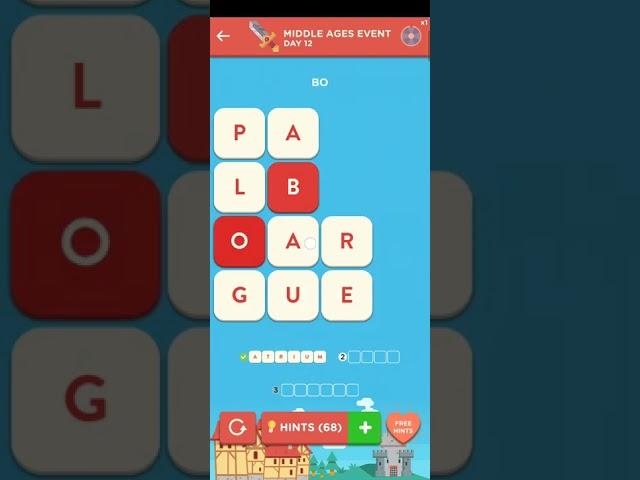 Wordbrain 2 Middle Ages Event Day 12 2022 Answers