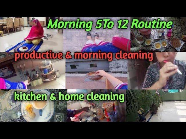 Summer Morning 5am To 12 am Routine//Productive Routine//Morning Cleaning