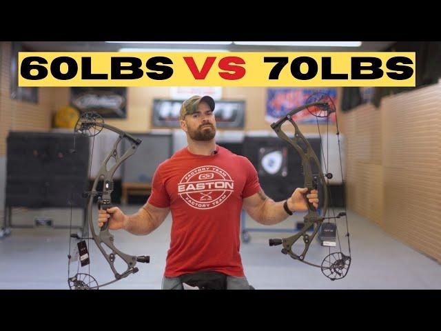 60 lb vs 70 lb Draw Weight Hoyt RX8 | Bow Hunting | THIS vs THAT