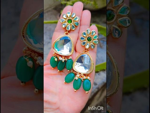 Diy kundan earrings #youtubeshorts #diy #shorts