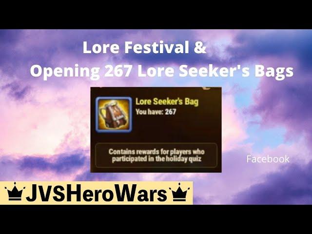 Opening 267 Lore Seeker's Bags