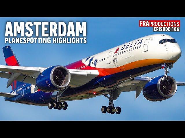 Planespotting Amsterdam Highlights: CLOSE-UP Landings & Take-Off B747, A380, B777, A350 and more!