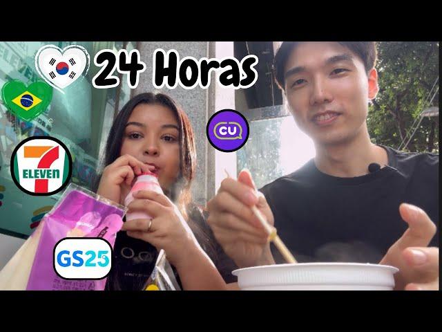 24 HORAS Comendo na Loja de Conveniência da Coreia !